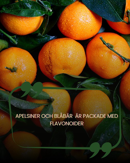 Apelsiner och Blåbär  är packade med flavonoider