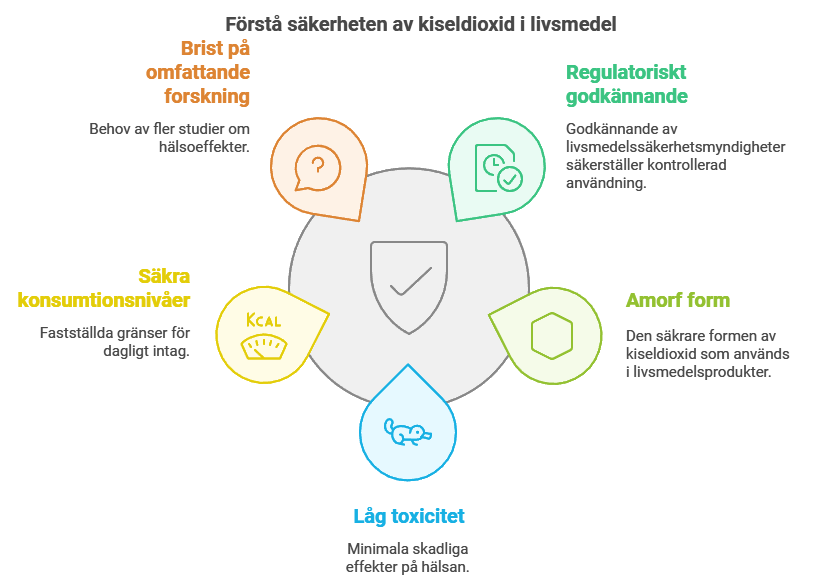 Är kiseldioxid i livsmedel säker för hälsan