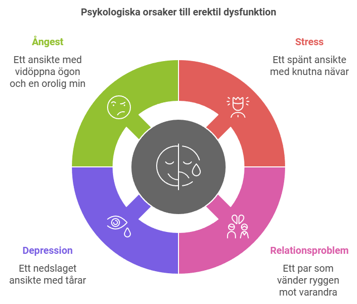 psykologiska orsaker till erektil dysfunktion